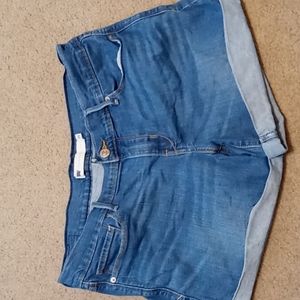 Levi's shorts. Blue denim with turned up hem. Sz 29